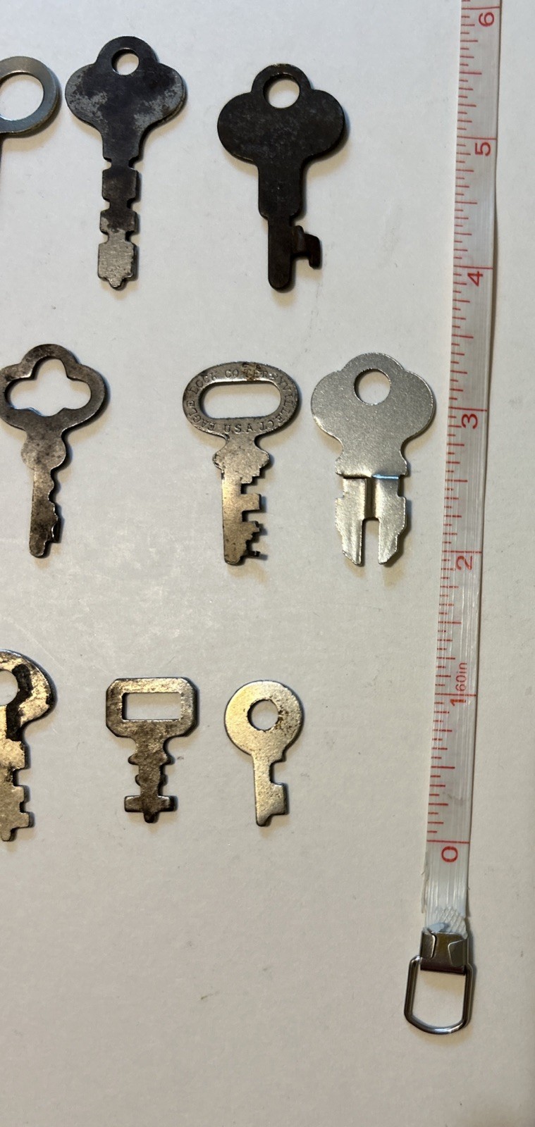 Vintage Lot Of 28 Flat Pressed Keys, Eagle, Master