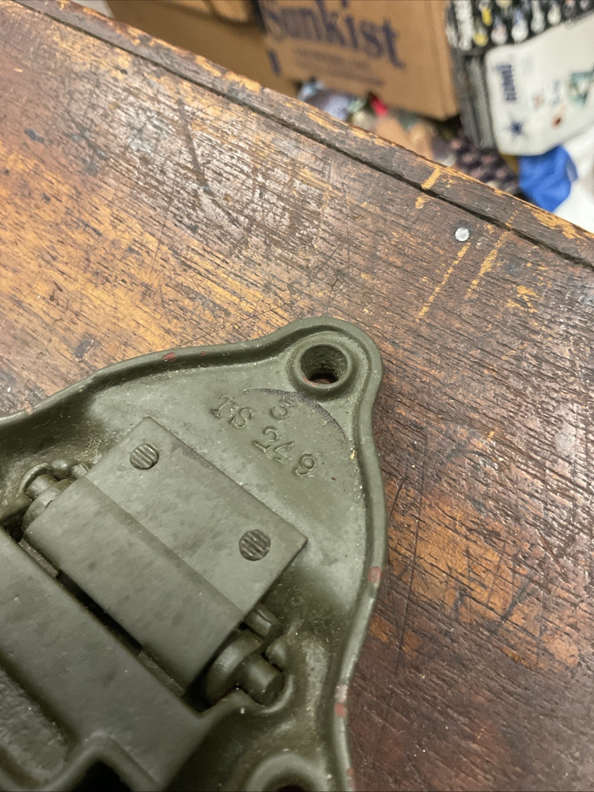 Vintage Yale Metal Replacement Trunk Lock TS 249 Army Green W/ Keys Old Military