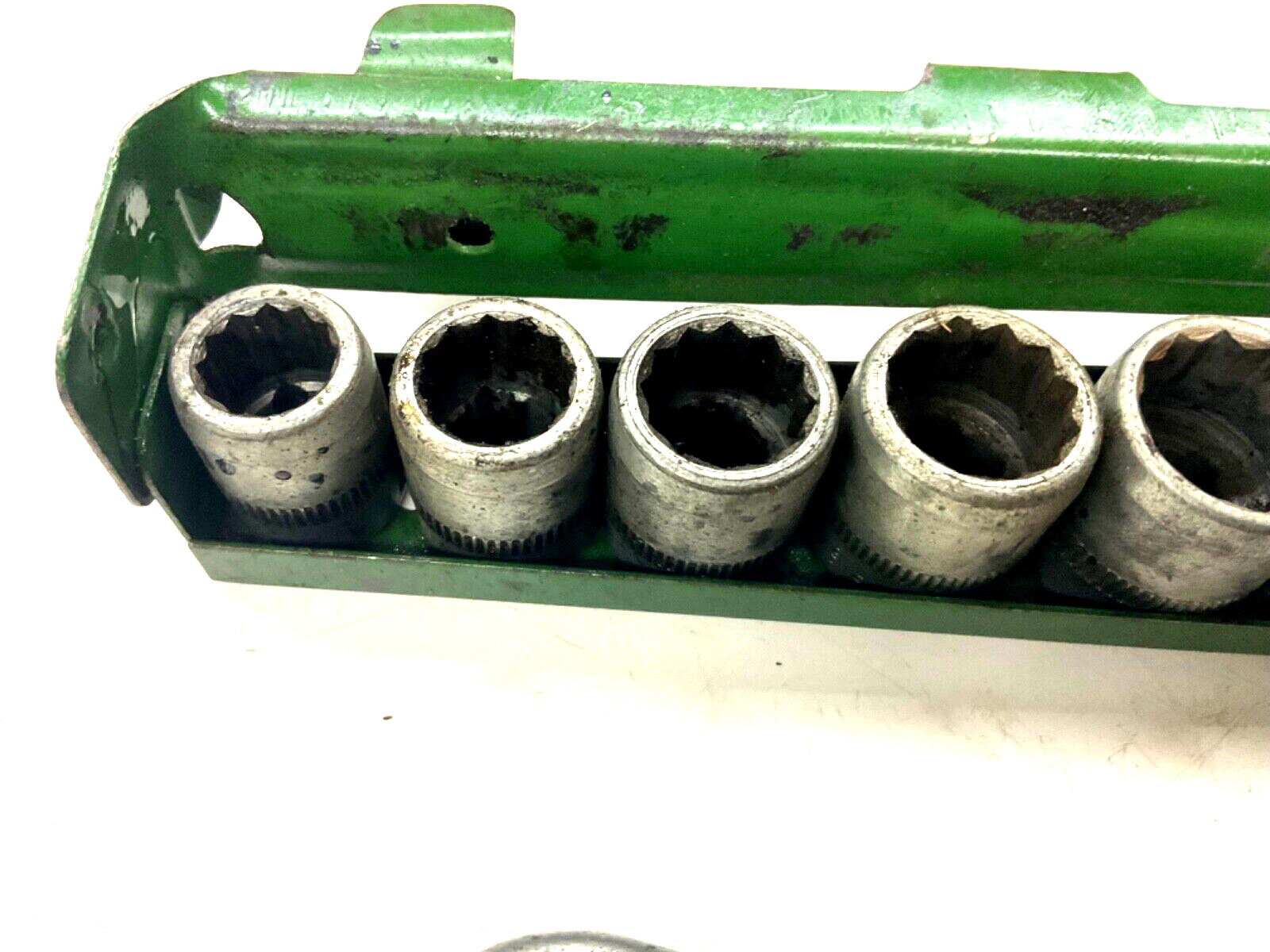 VINTAGE 10-pc. INDESTRO TOOLS 1/2” HEX DRIVE SOCKET SET, No. 1451, USA
