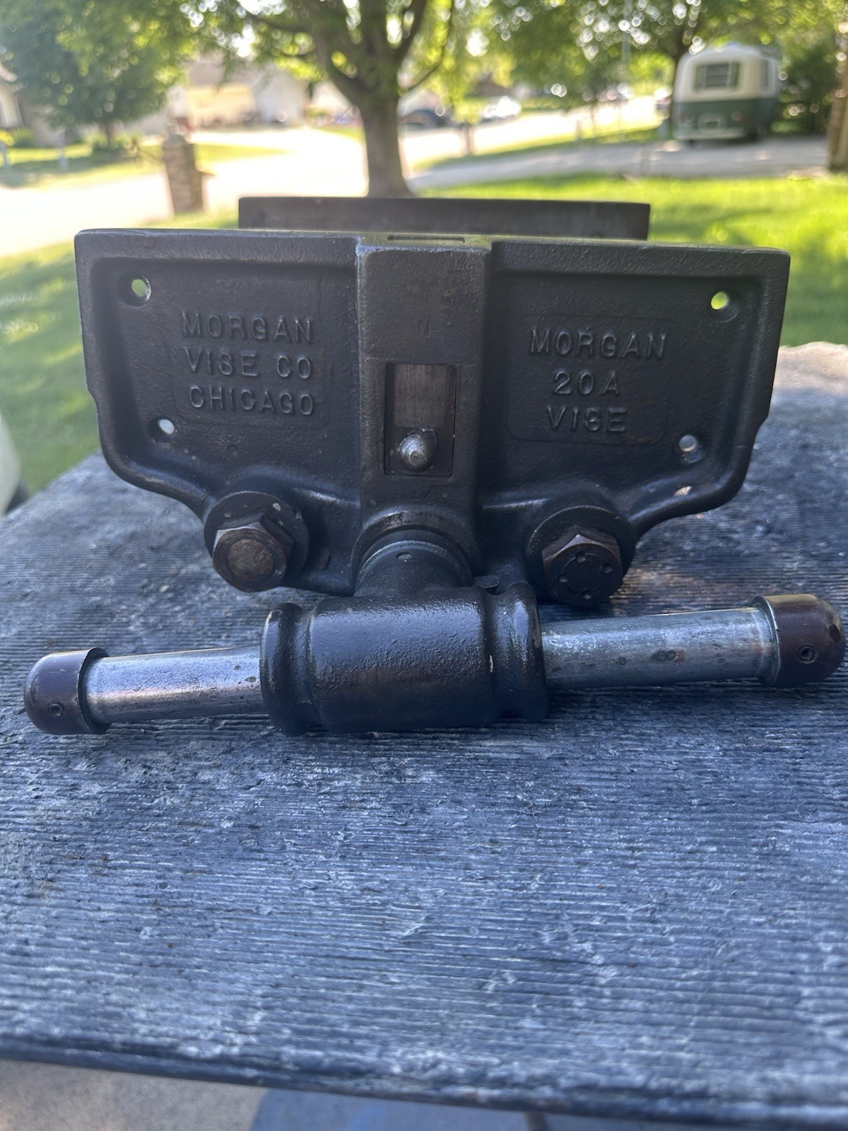 Vintage Morgan Vise Co. No. 20A Woodworking Bench Vise