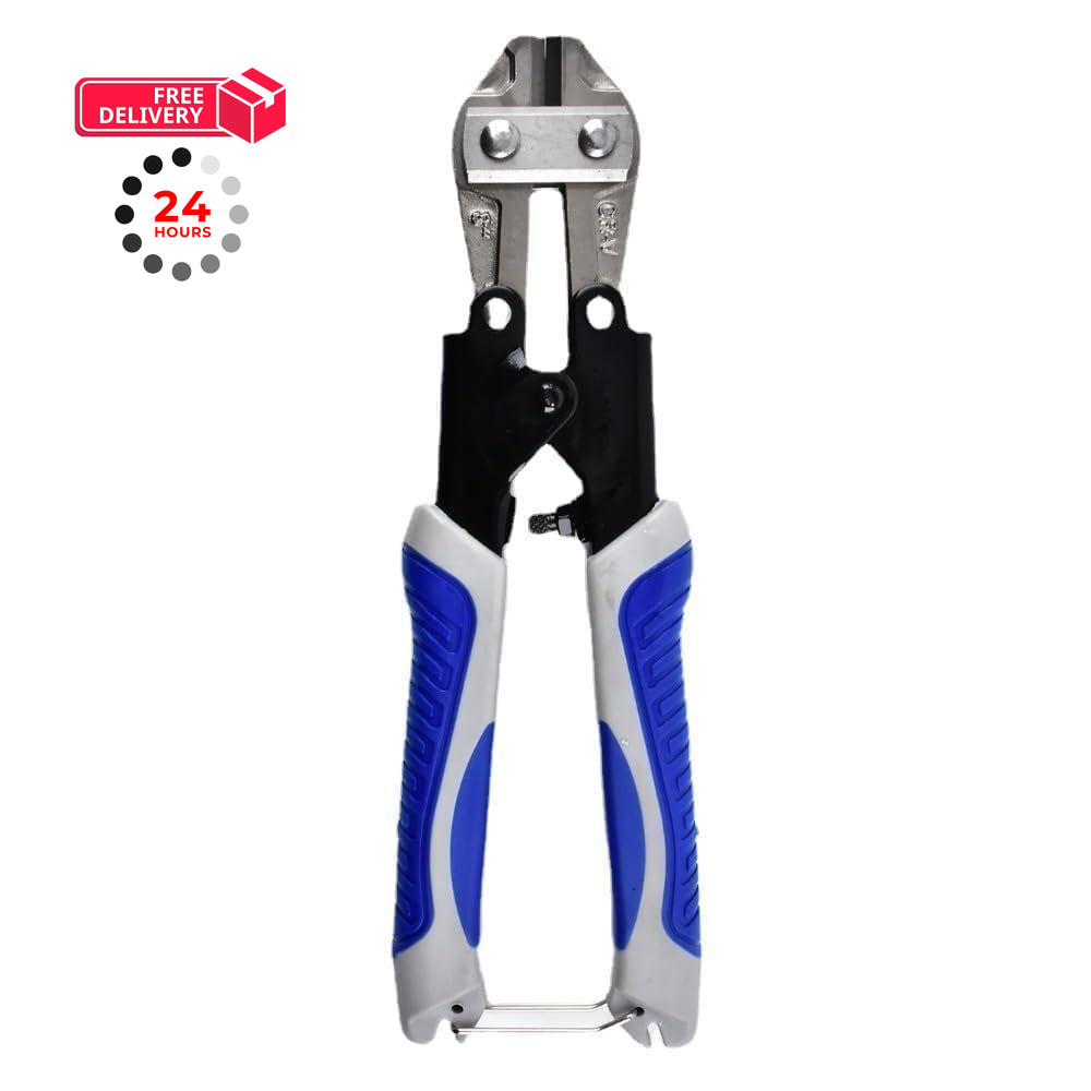 8″ Mini Bolt Cutter – Cr-V Steel,Ergonomic Soft Non-Slip 8-inch, Blue