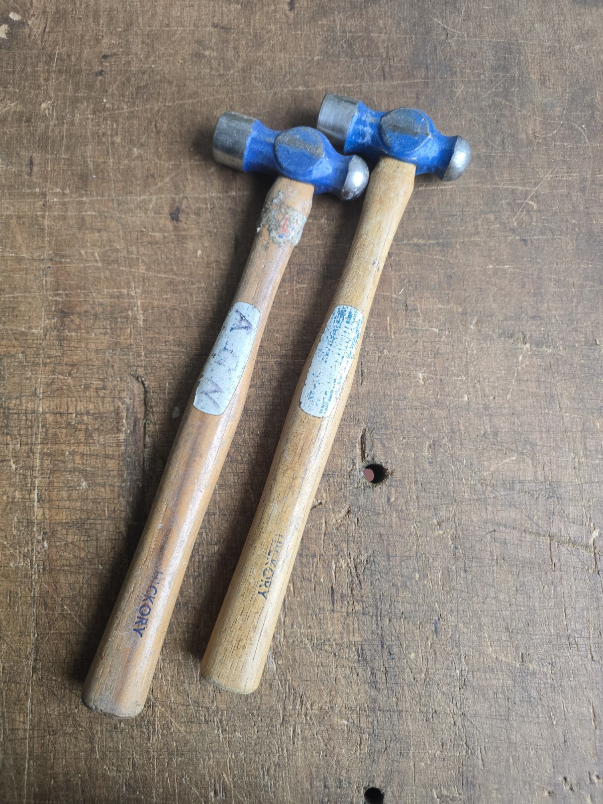 A Pair Of Whitehouse 1lb Engineers Ball Pein Hammers