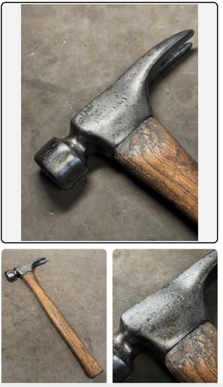 HART The Framer 21 Oz Framing Hammer Vintage USA California Framer Milled