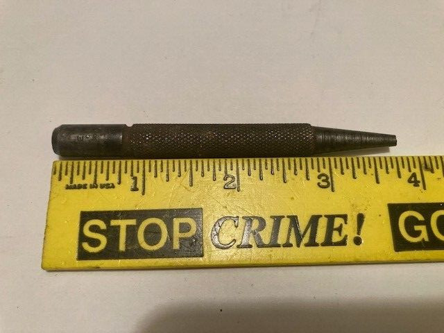 MADE IN USA – VINTAGE “CHROME” UNION TOOL CO 5/32″ TIP NAIL SET /PUNCH