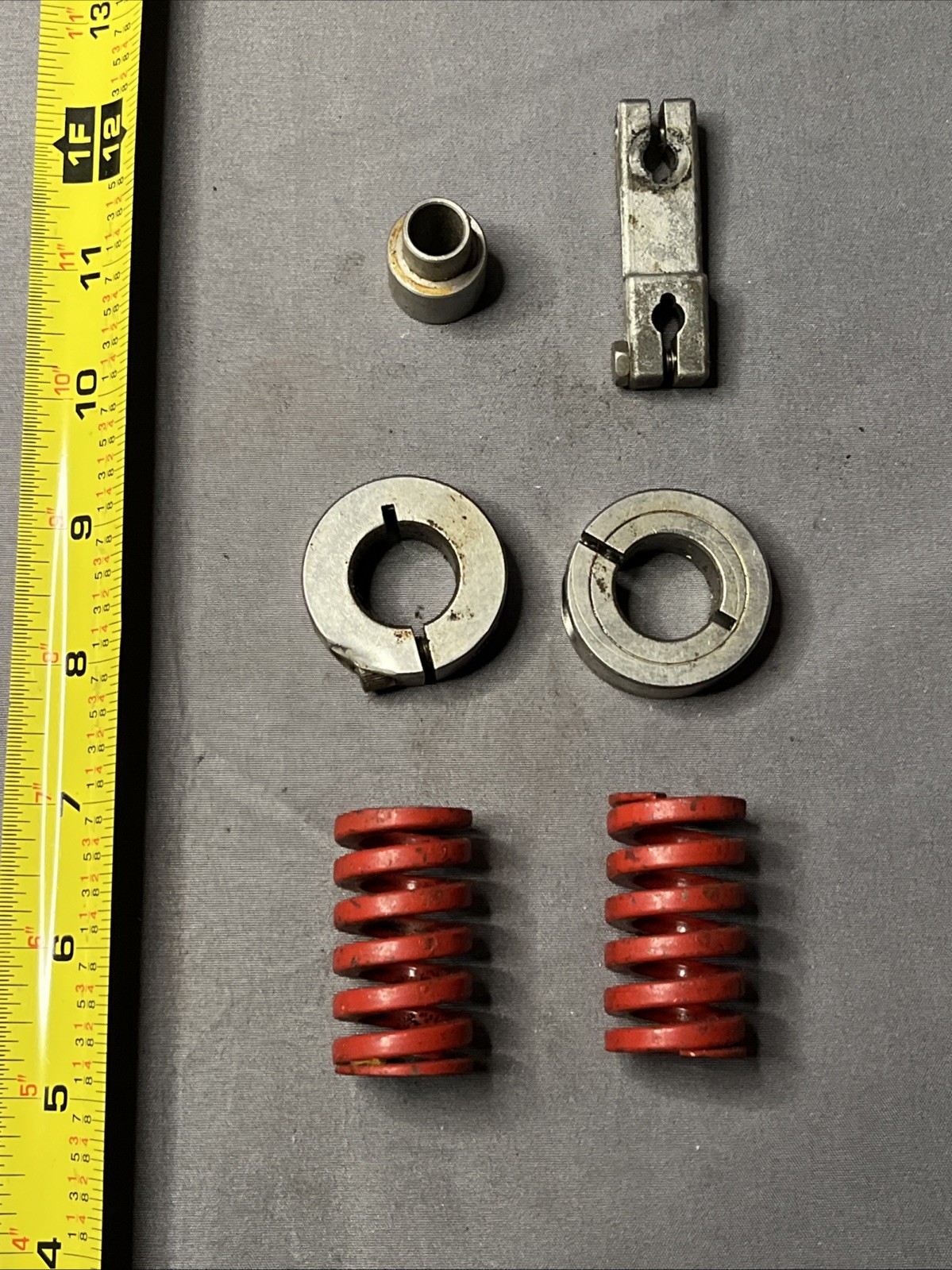 Machinist Parts Lot – Springs, Shaft Collars, Bushings, Linkage Block Metal