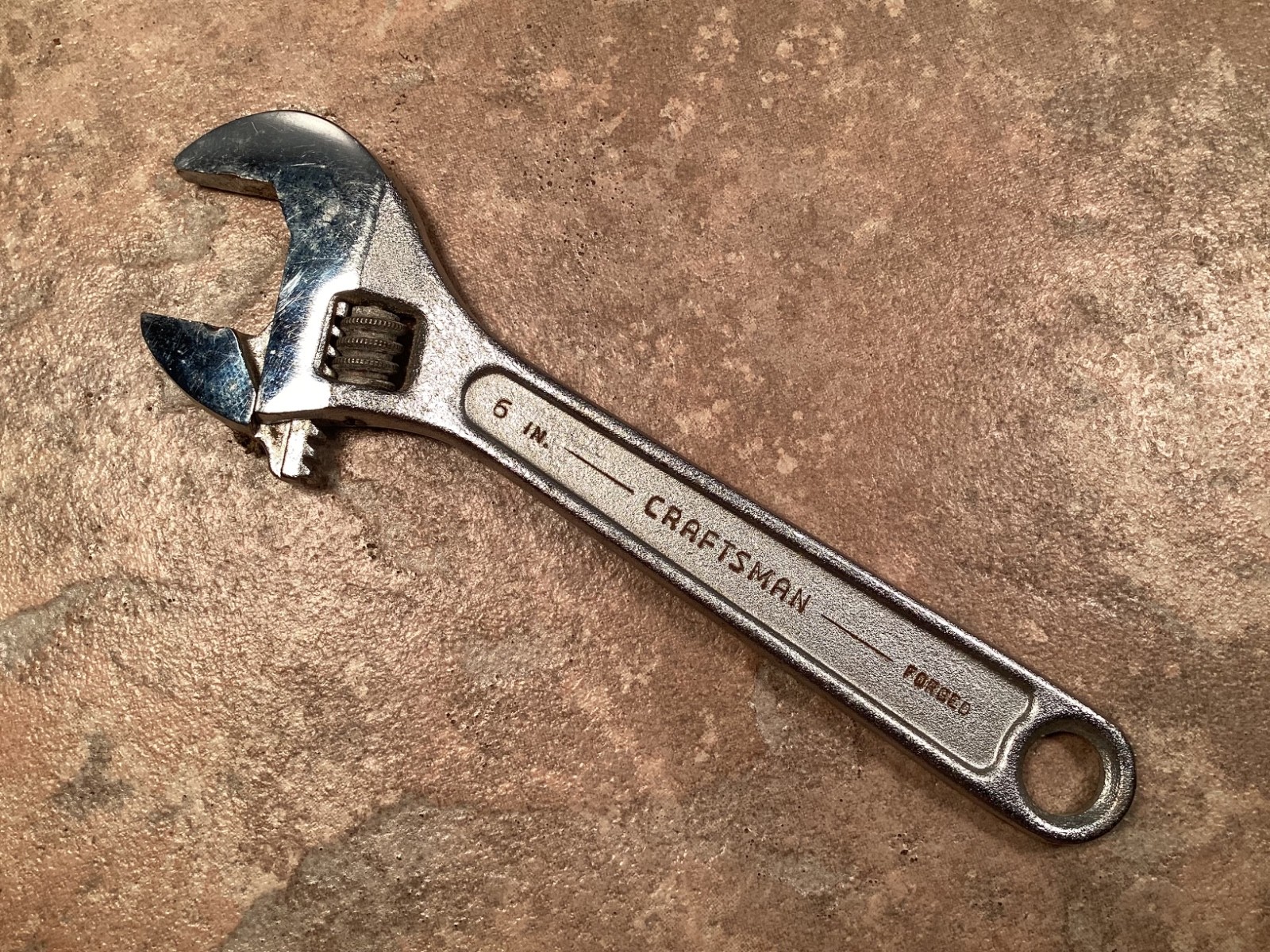 Vintage Craftsman Crescent Style Wrench 6″ Adjustable Mechanic Forged NOS USA