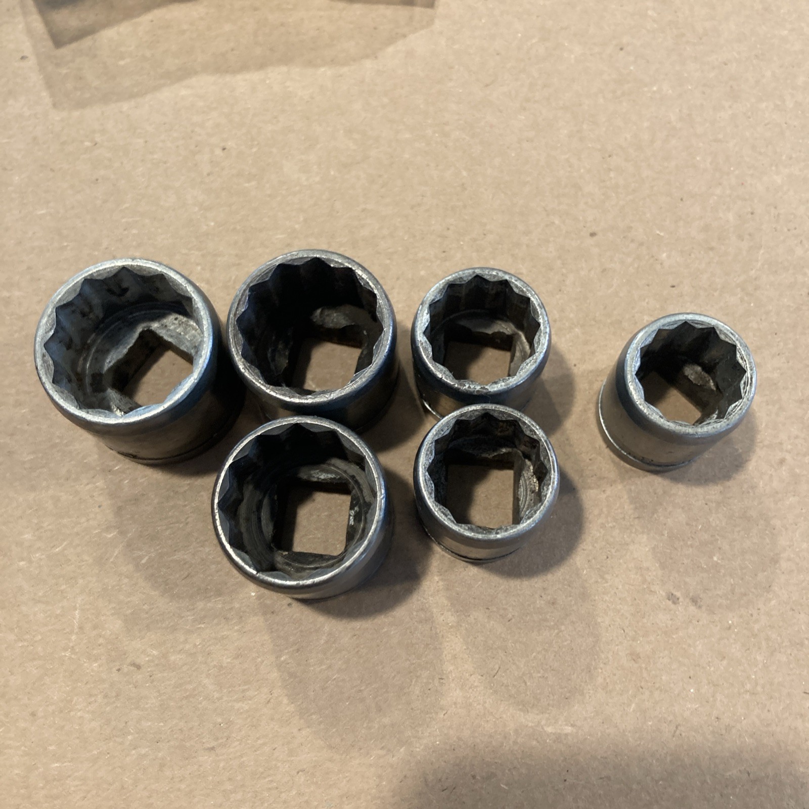 Vintage G.M. Co / 6 PCs. / 1/2″ Drive 12-Point Socket Lot