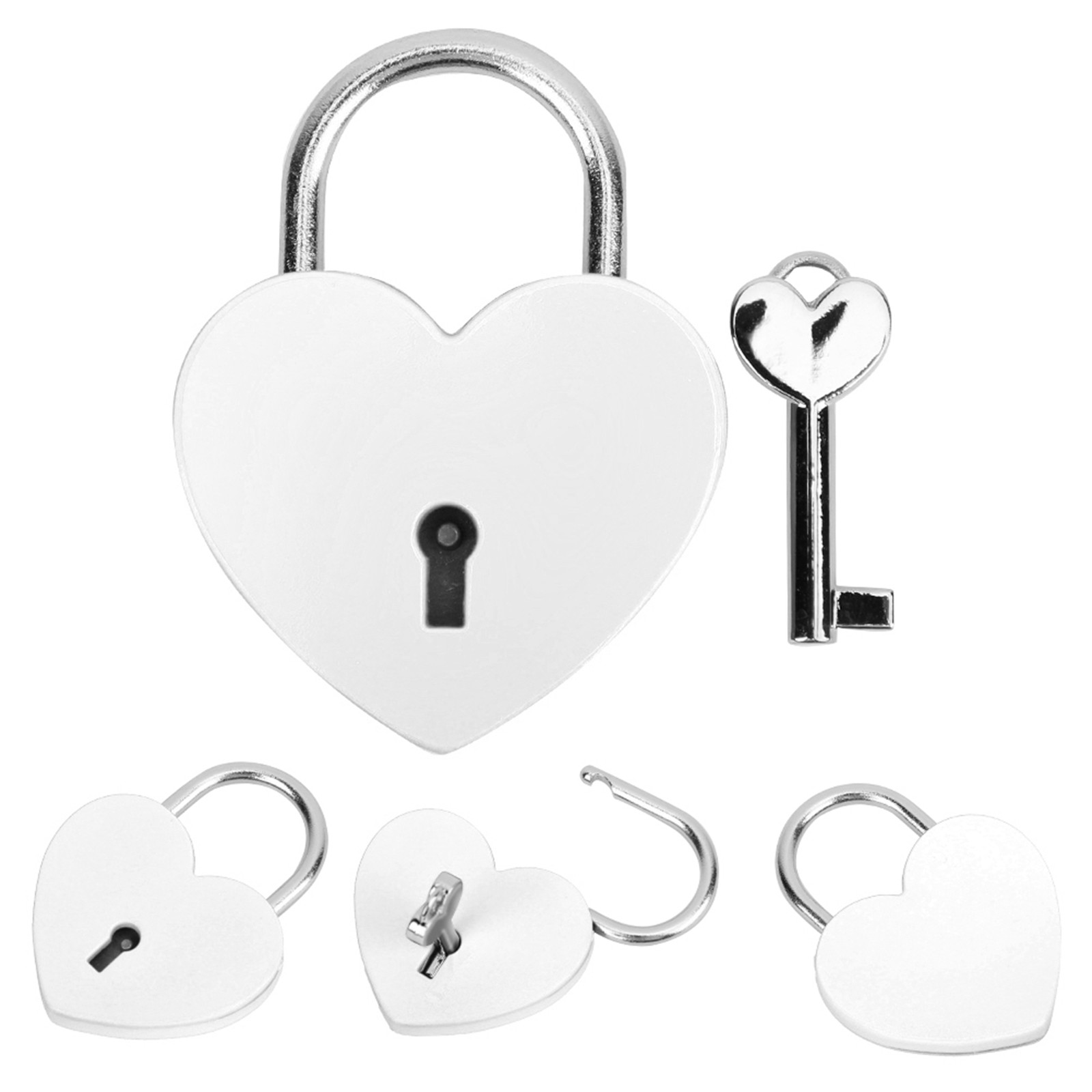 Colorful Heart Lock Padlock For Household Supplies Easy To Use