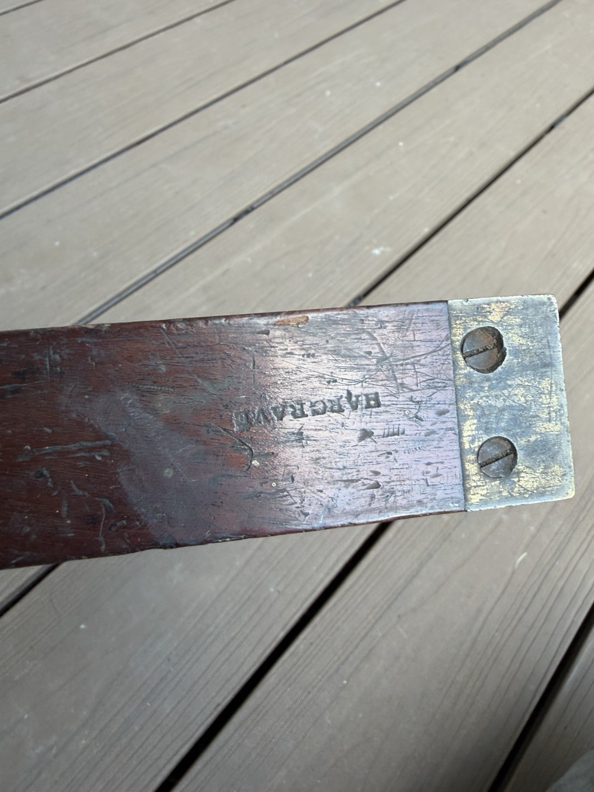 Antique Hargrave No. 5 Wooden Brass Spirit Level 28” Cincinnati Tool Co. RARE!!