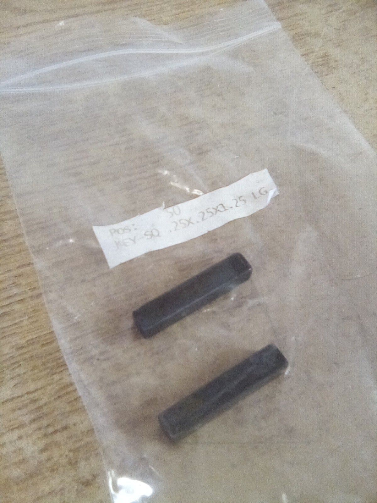 Lot Of 2 Key-SQ .25X.25X1.25