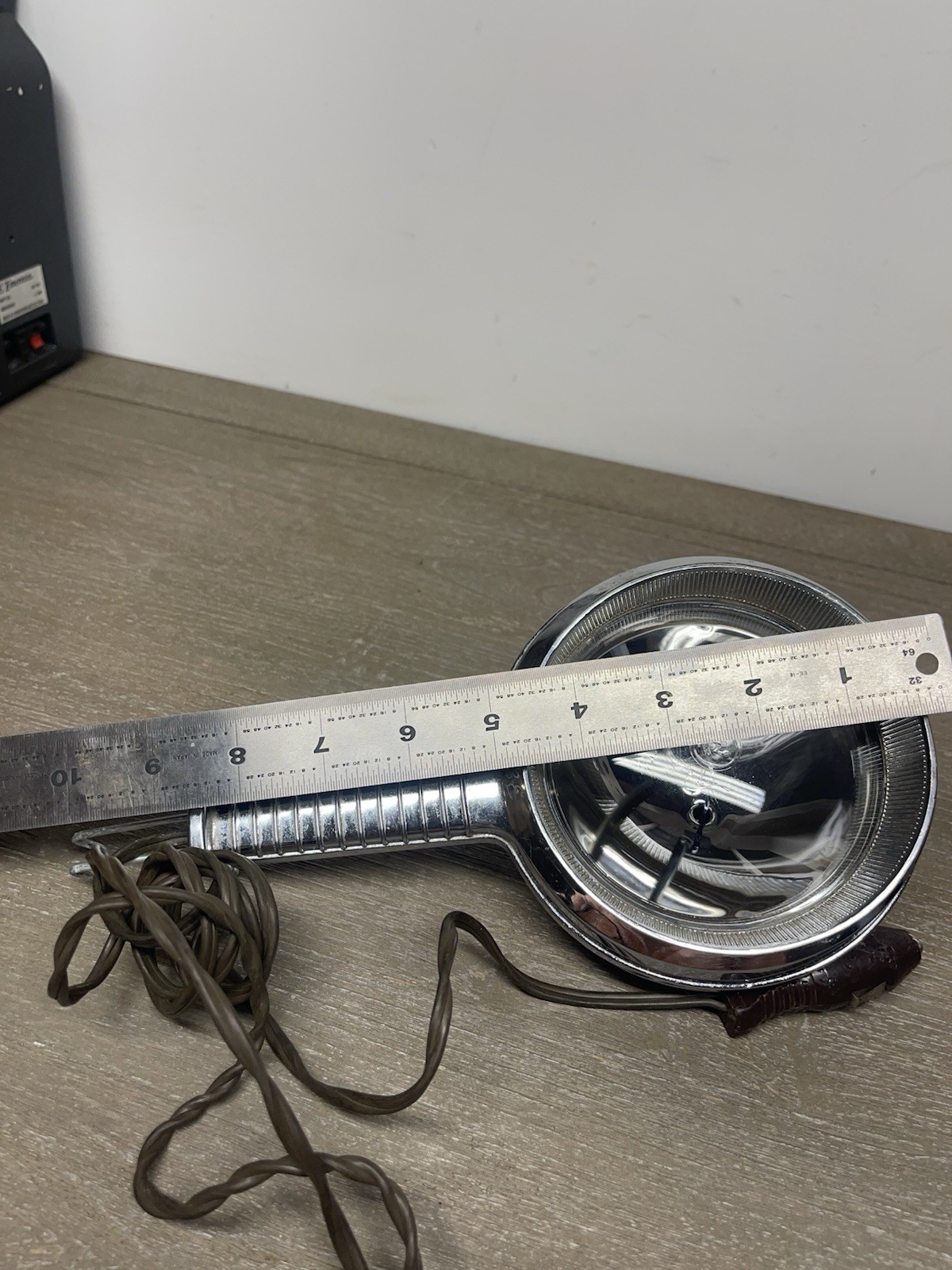 Vintage Hand Held Spot Light Chrome Silver Tone Auto Lamp Tested Works Perfect