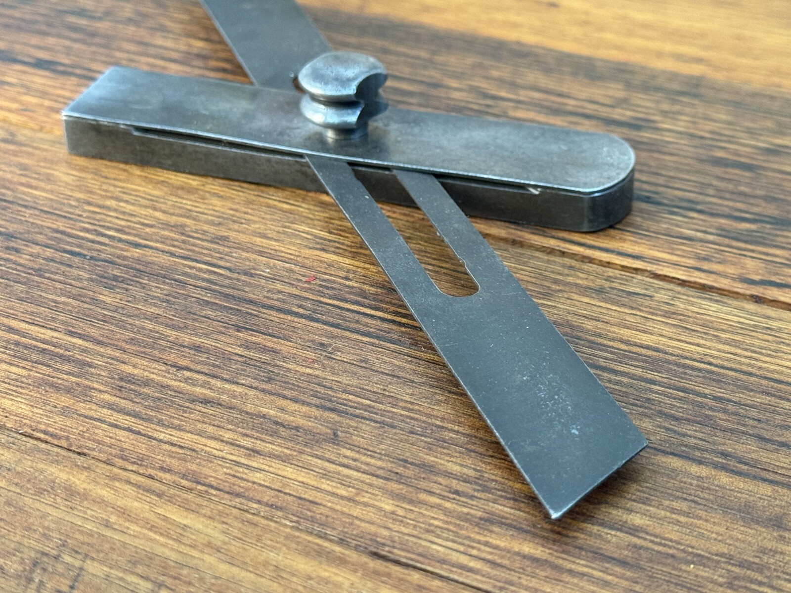 Vintage Workshop-Made 240mm Steel Engineer’s Adjustable Bevel Metalwork Tools