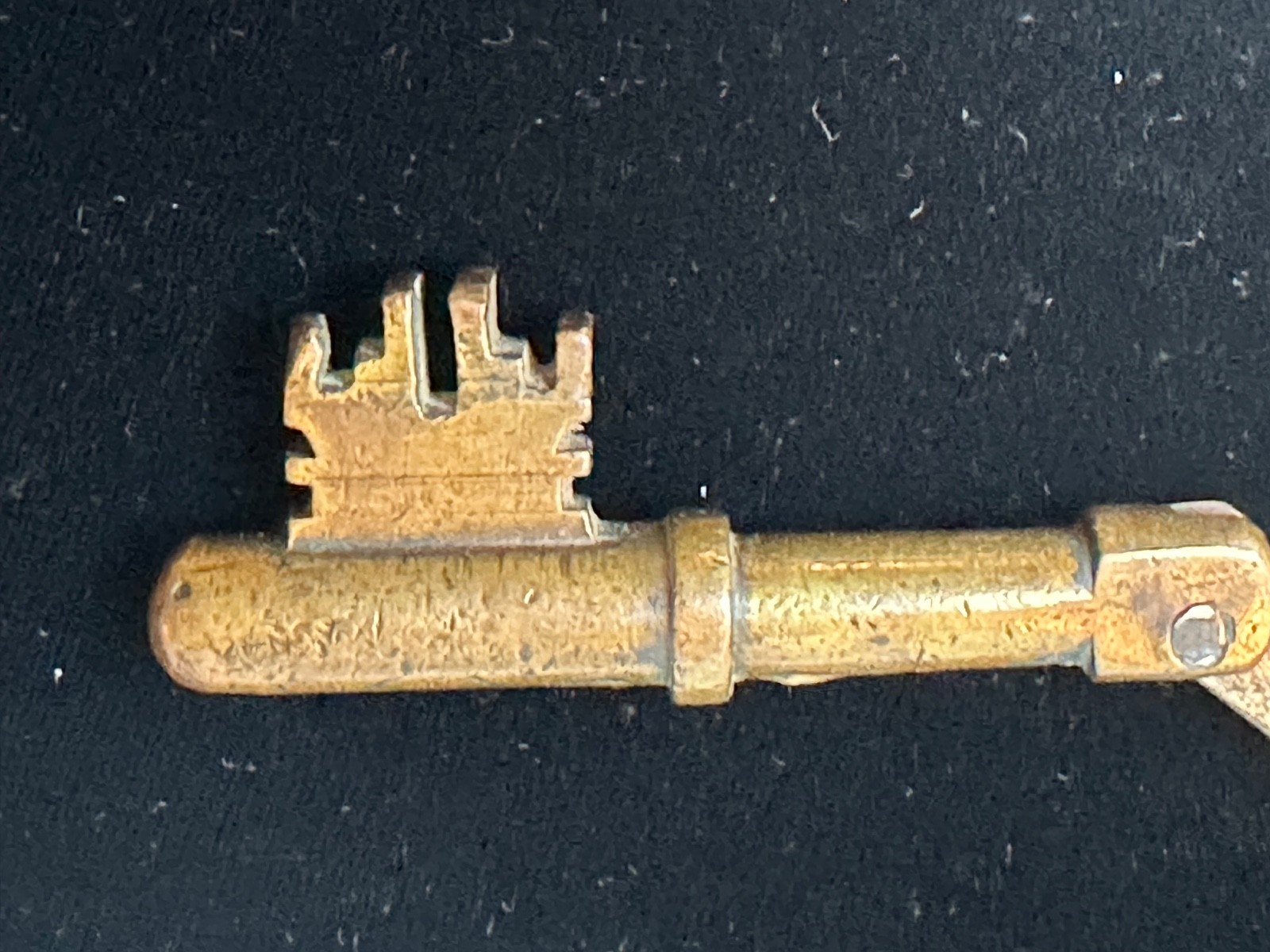 Antique M.W. & Co Folding Brass/Steel Key-Patented Mar 28, 1869 – Brass/Steel