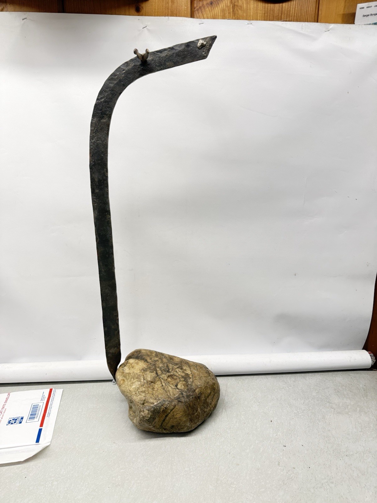 Blacksmith Forged Custom Rams Head Horn Fireplace Tools Wood Stove Poker Shovel