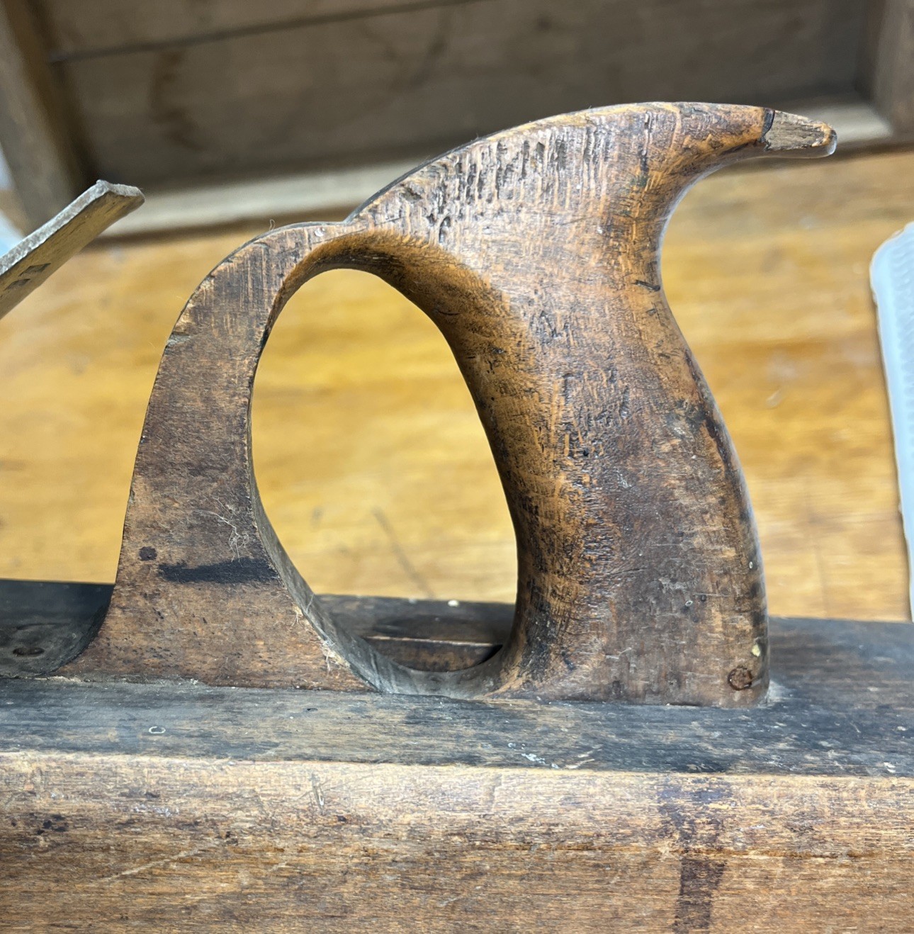 Vintage 22” Scioto Works Wooden Joiner Plane Ohio Tool Co Blade