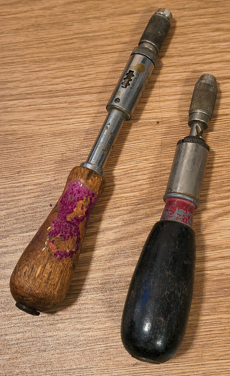 2 Vintage North Bros Yankee No. 135 Spiral Ratchet Screwdriver + 133? Read Descr