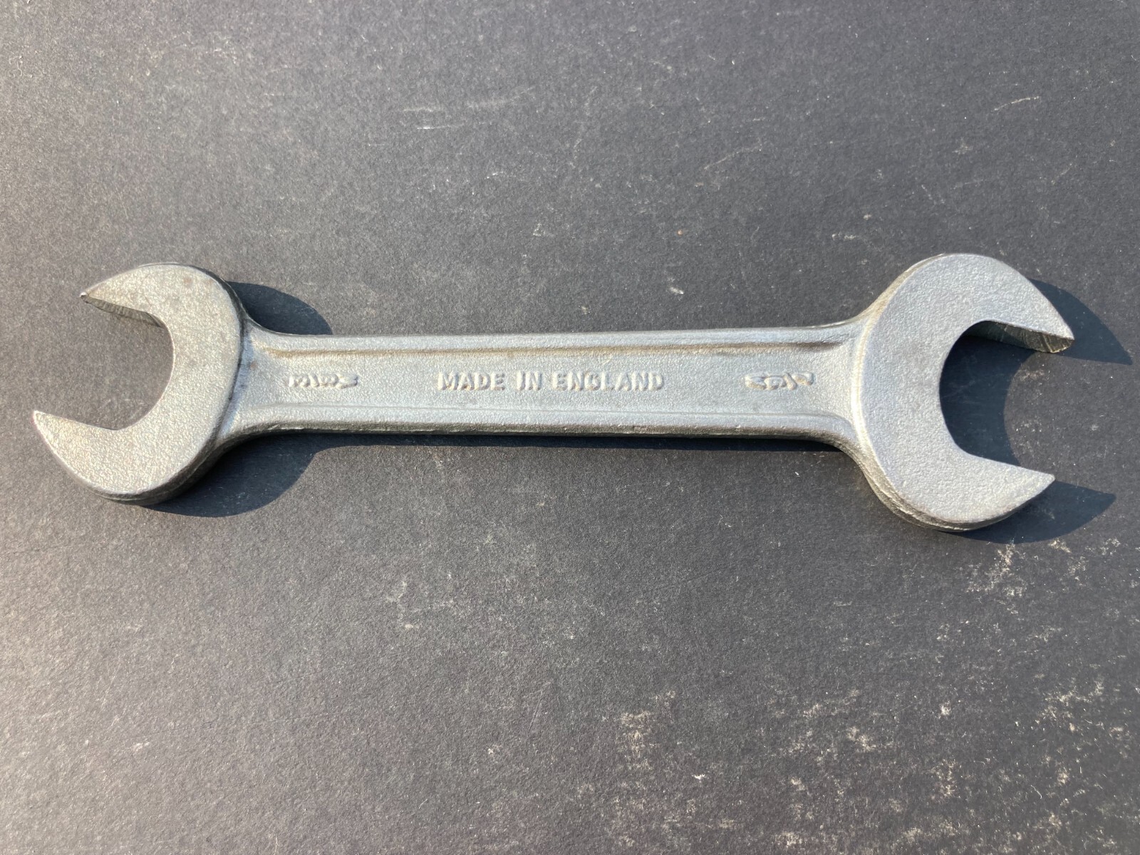 Vtg 3/8W X 7/16W Open End Spanner Wrench A16 Whitworth 6″ Long Made in England