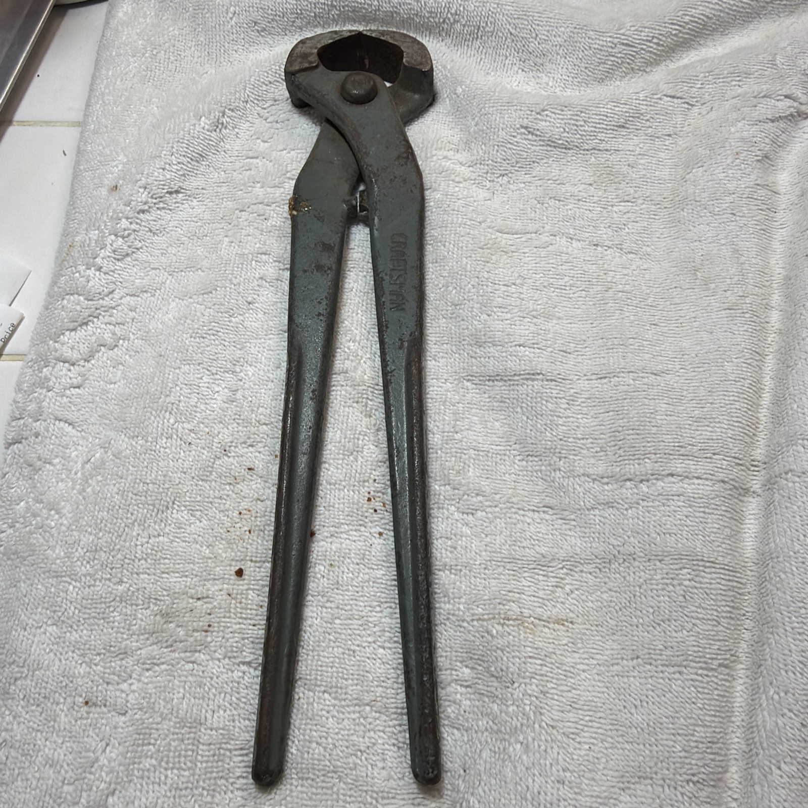 VINTAGE CRAFTSMAN TOOLS FARRIER NIPPER PLIERS HEAVY DUTY LARGE 14″ LONG Metal US