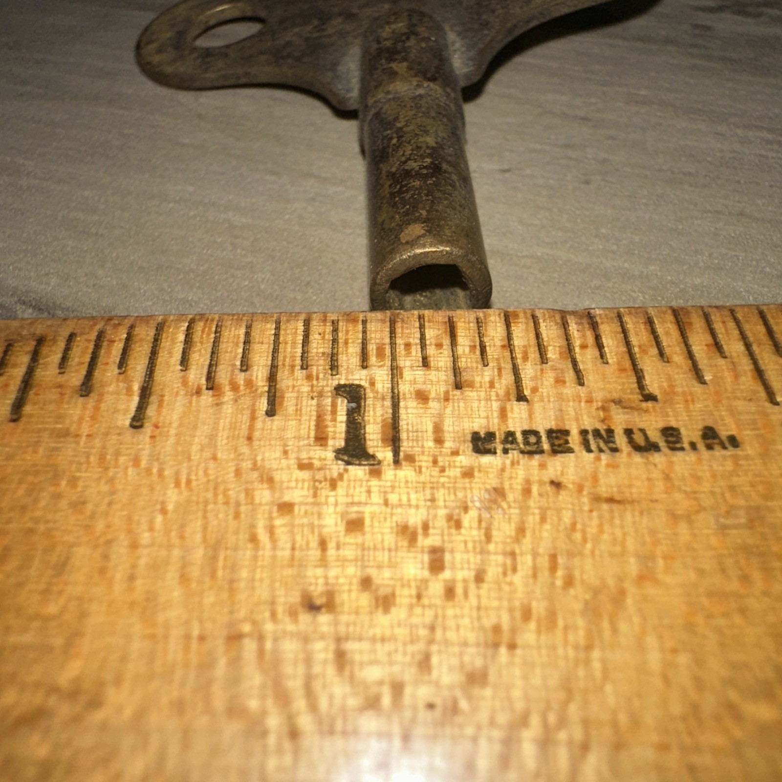 Antique Brass Clock Key Wind- Up Clock Key Brass & Steel