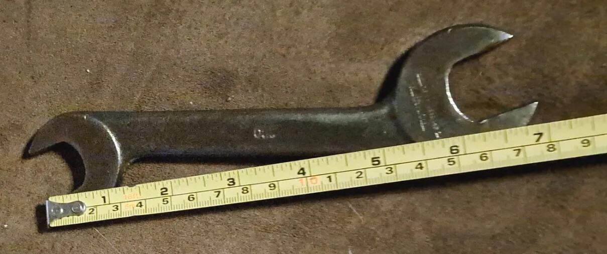 Vintage Billings & Spencer Co.~ 7.3 oz. ~Open End Wrench 13/16″ x 3/4″ x 7″ USA