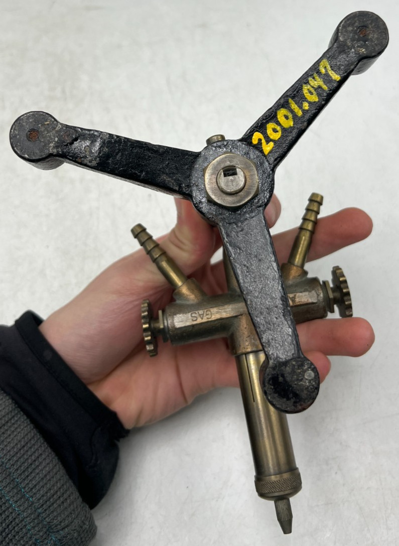 Vintage Unbranded Small Laboratory Tool Bench Air / Gas Burner Torch