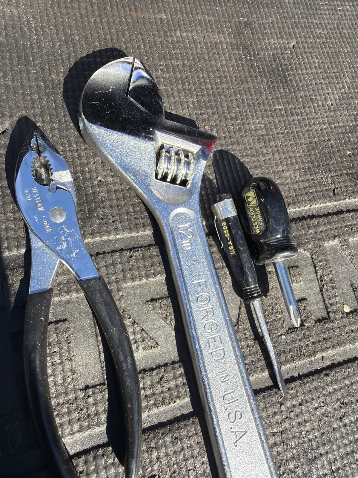 4PC Western Forge Branded Adjustable WrenCh Screwdrivers Pliers Rare Nos USA