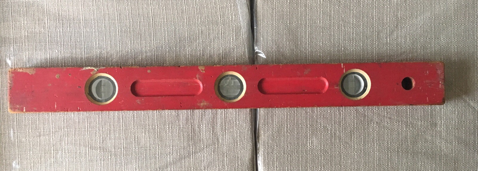 Antique Millers Falls Co 24” Wooden Level Made In USA Greenfield Mass. 2 Ft. Red