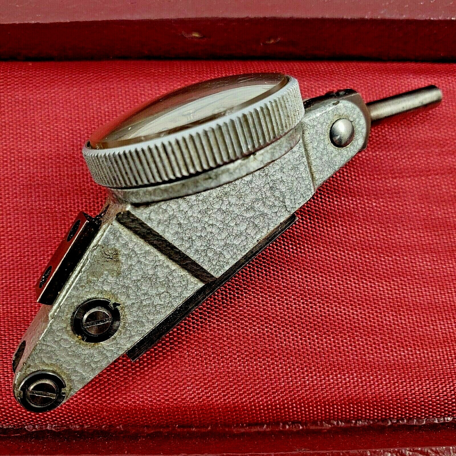 Vintage Machine Tooling Interapid Horizontal Dial Indicator Surface Gauge Boxed