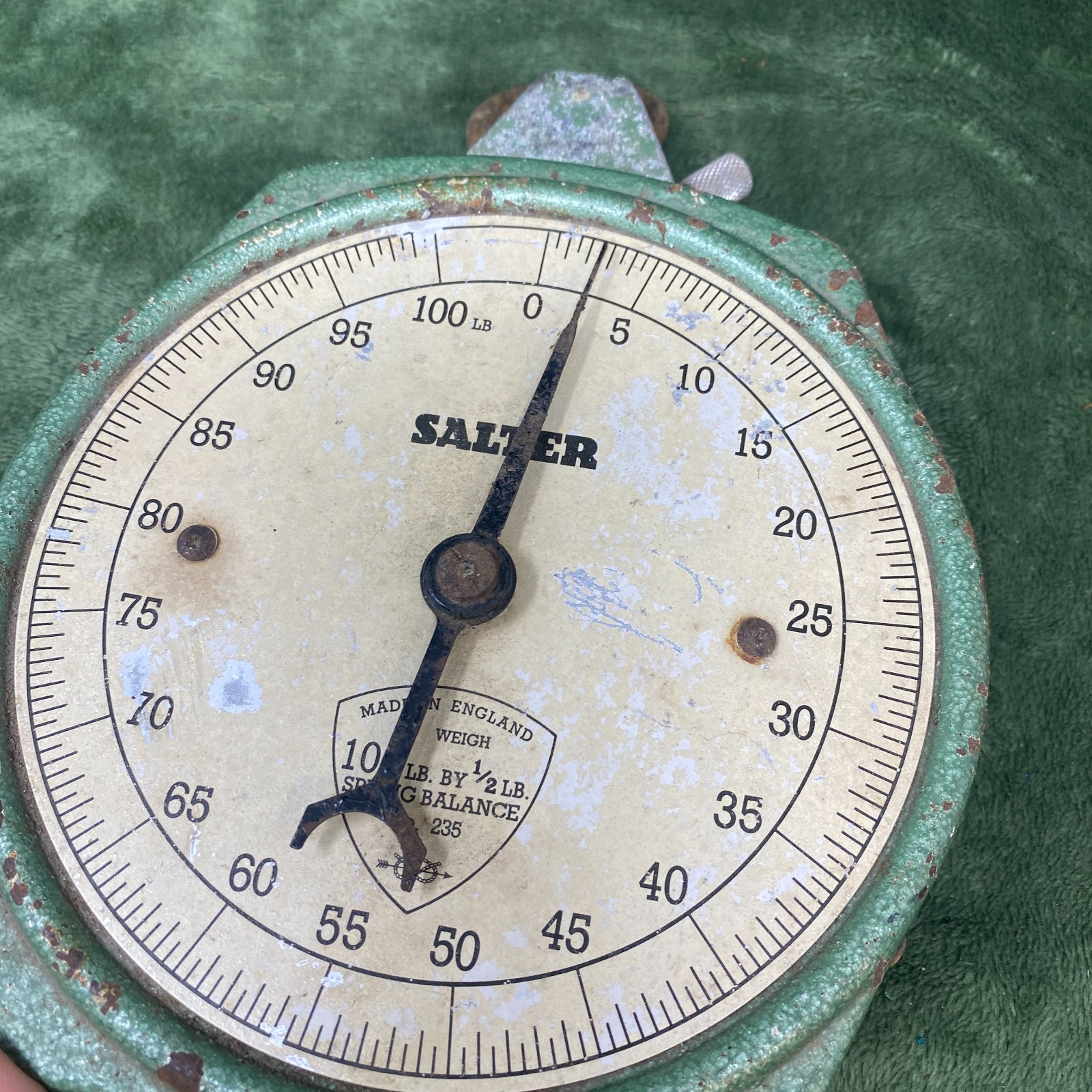 Vintage Salter No.235 Hanging Spring Balance Scale 100lb, Made in England