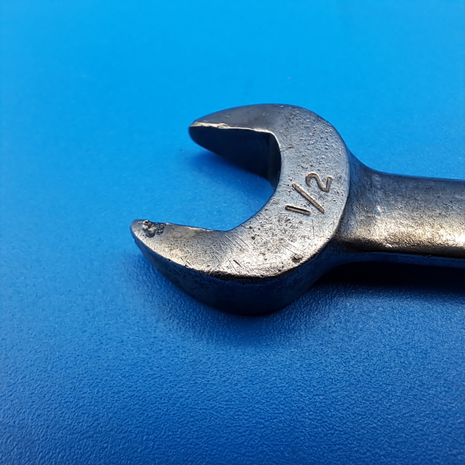Vintage Snap-on 7/16 x 1/2 Wedge-Grip Open End Wrench, No S-1416W, 1953, USA