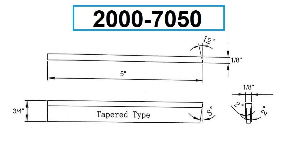 2000-7050 1/8 x 3/4 x 5 Inch 8% Cobalt Parallel Cut-Off Blade-P3W (Pack of 1)