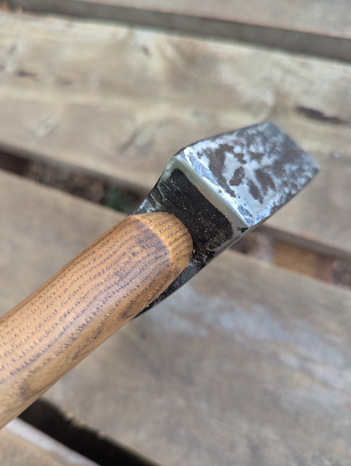 Vintage 3.5lb Plumb Jersey Pattern Single Bit Axe Head On Custom Hickory Handle