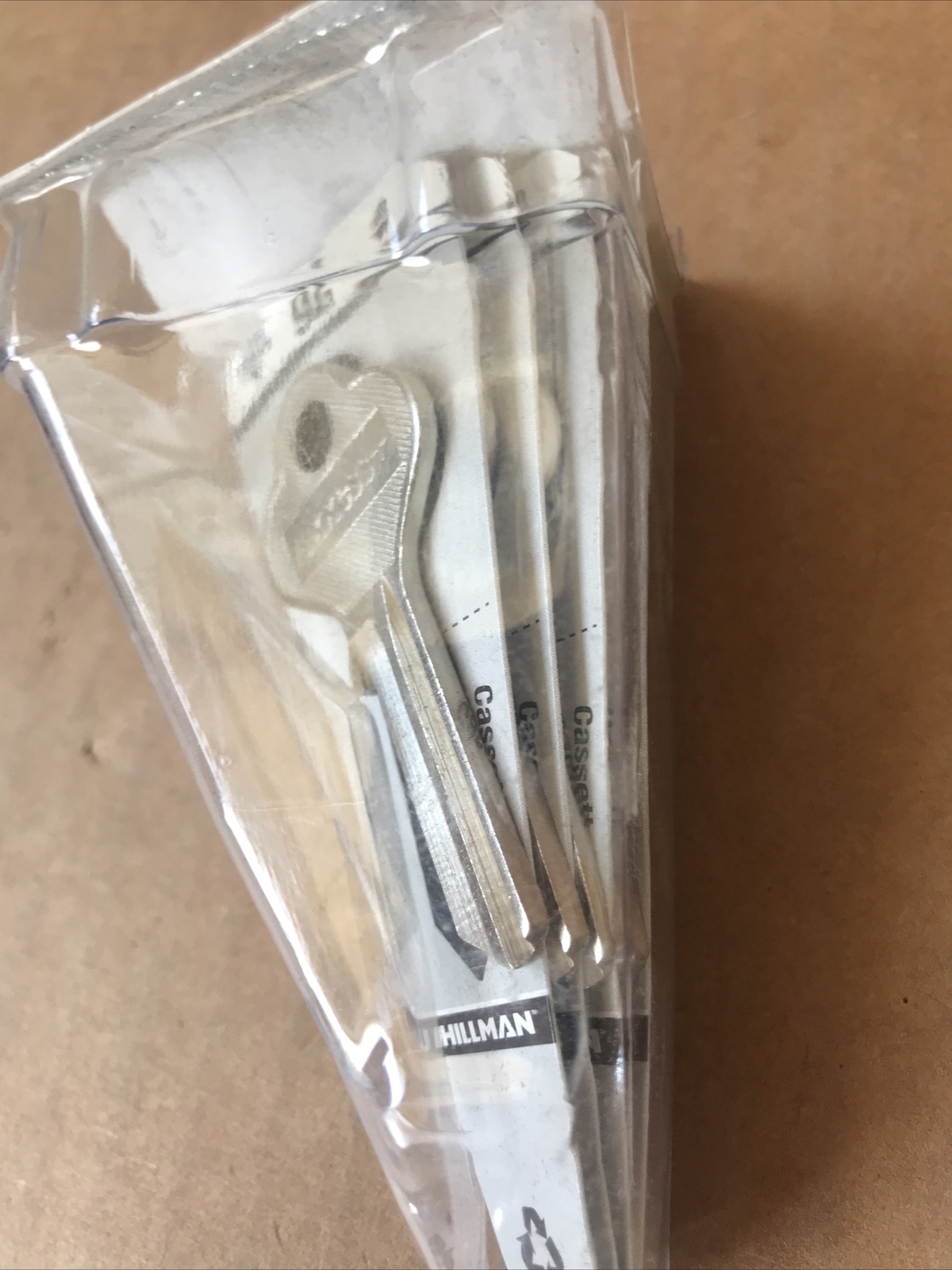 4x New Hillman 88523 Brass Nickel #76 Traditional Single Sided Blank Key
