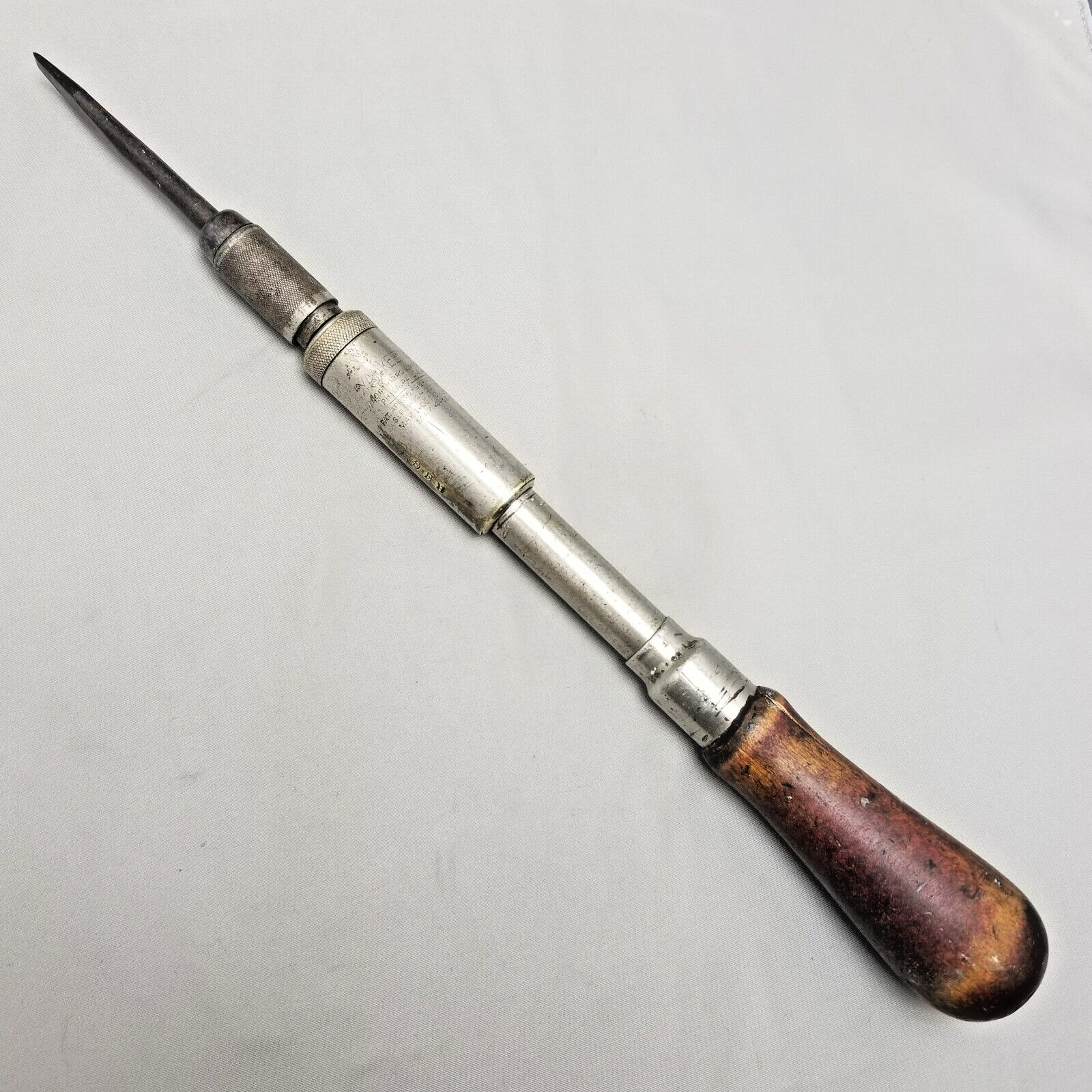 Antique North Bros Mfg Co Yankee No 30 Spiral Ratchet Flathead Screwdriver USA