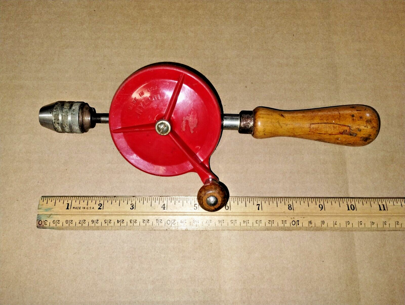 Vintage Companion Egg Beater Hand Drill Nylon Gears Made in USA Sears Roebuck