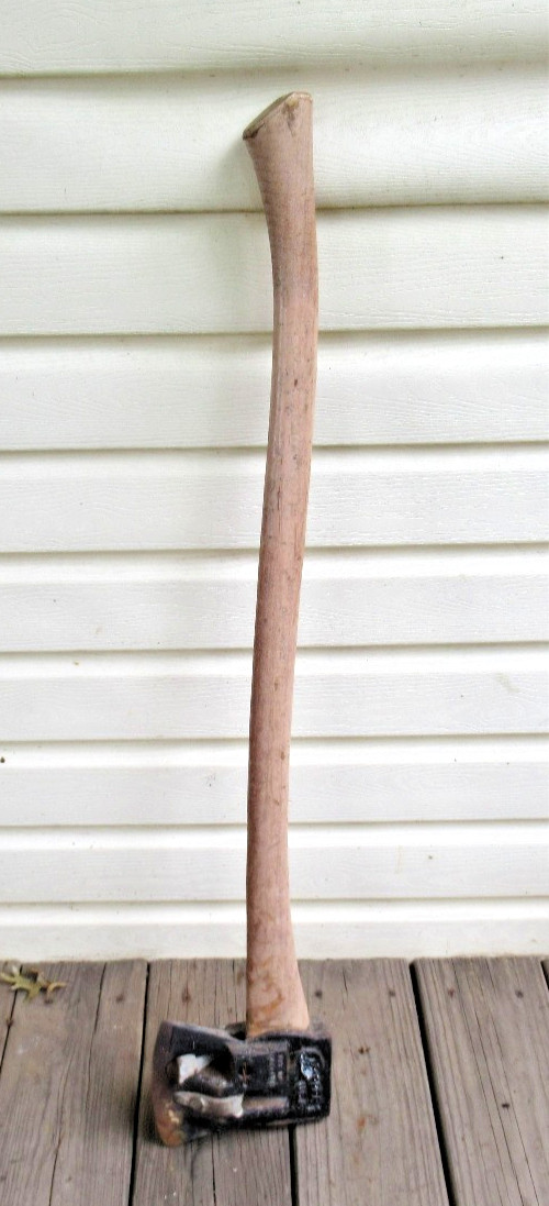 Vtg Chopper 1 Log Splitting Axe Maul Spring Loaded w/ Original Handle