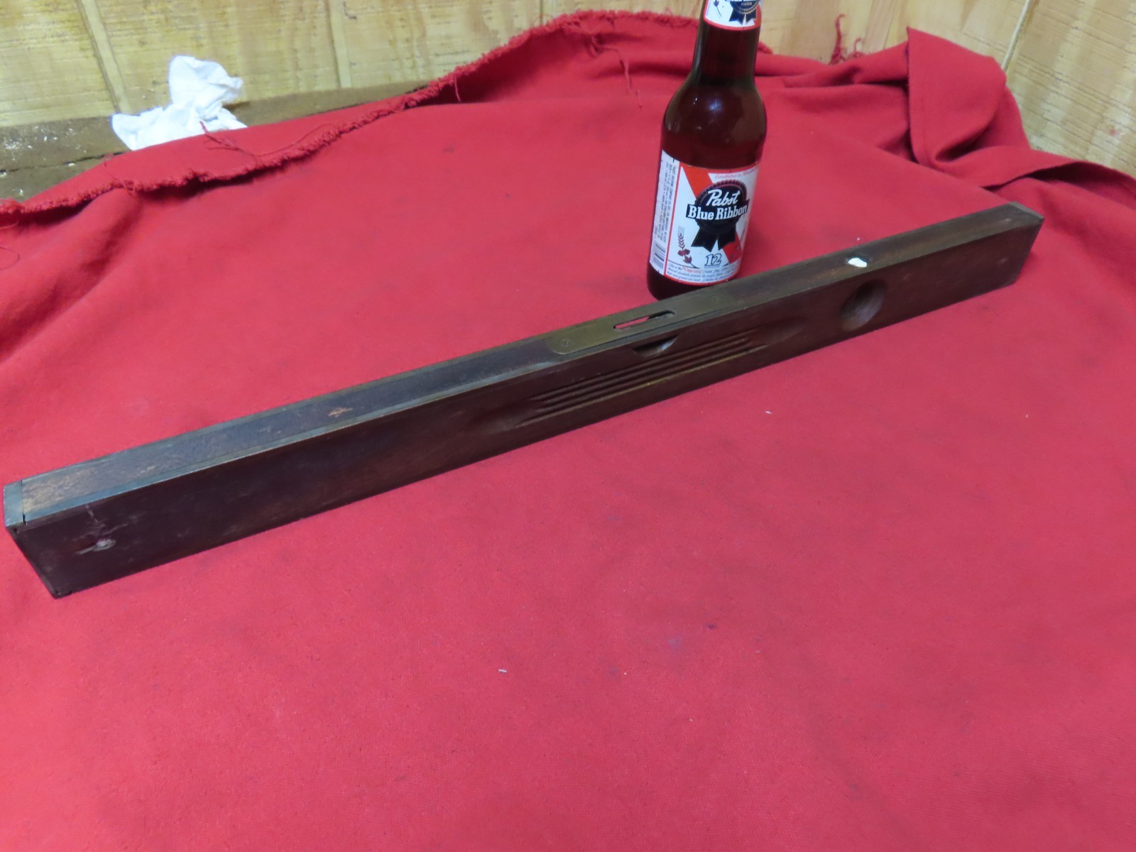 Vtg Disston 24″ Wood level,Fully Brass Bound,Pat 1912,USA~AVG/GD🤠DL1.15.26R
