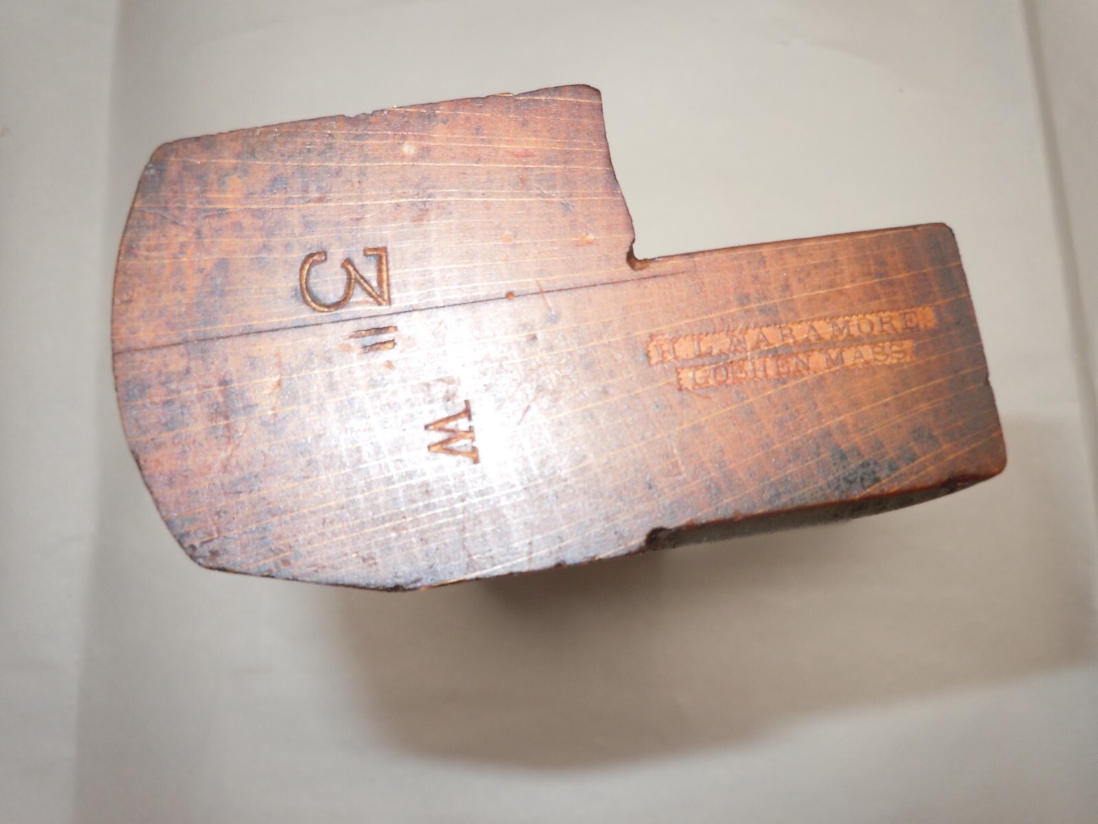 Wood Plane, H.L. Naramore VTG. Wooden Wood Plane 1-5/8″ Partially Round Cut