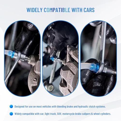 Brake Bleeder Wrench Set, Brake Bleeding Wrench Set with Non-Return Check