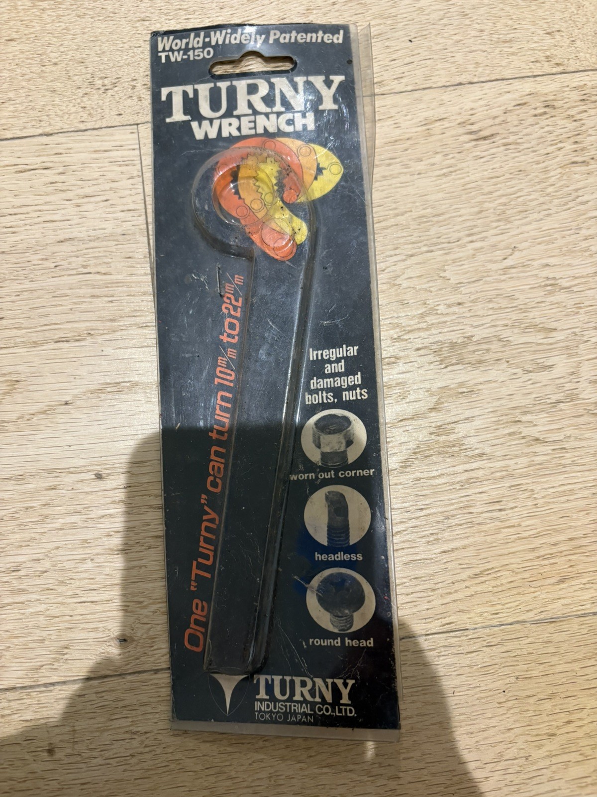 Vintage TURNY Japan Self Adjusting Multi Wrench 10-22mm Chrome Plated Rare