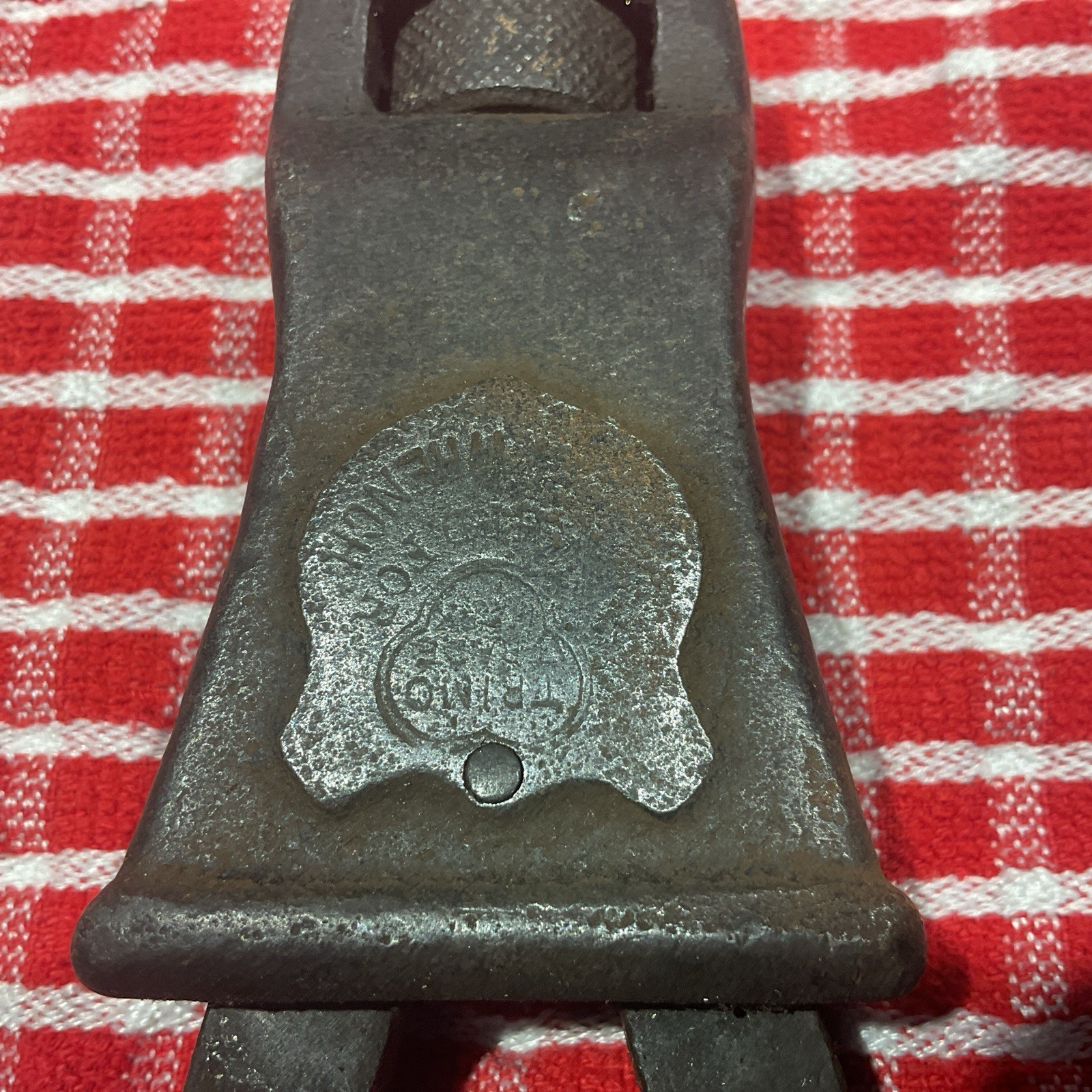 Vintage TRIMO Basin Wrench Adjustable Plumbing Tool Riveted Badge Trimont