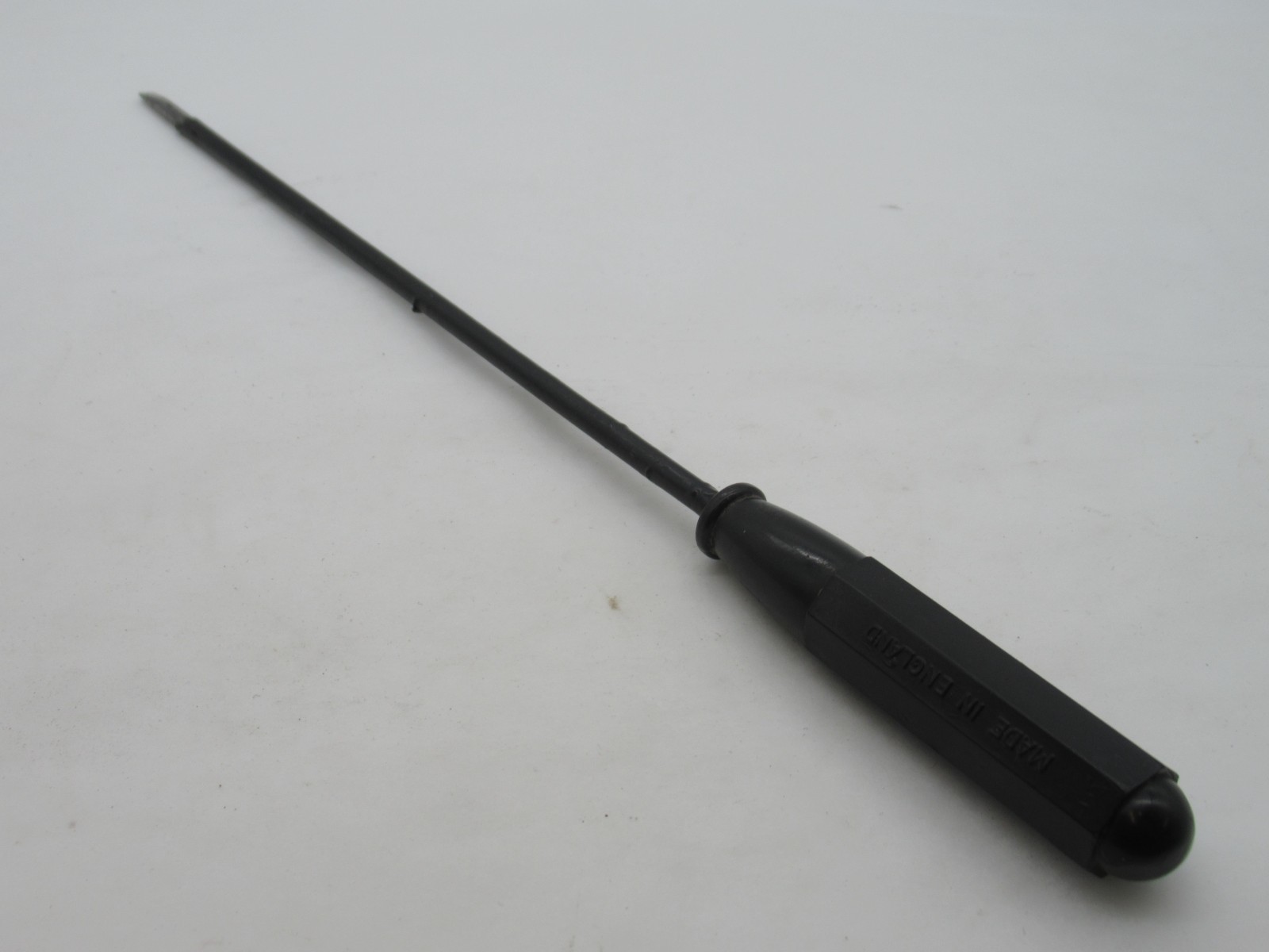 Stunning Vintage 14″ Guys Silver Steel Long Reach Electricians Screwdriver 3/16″