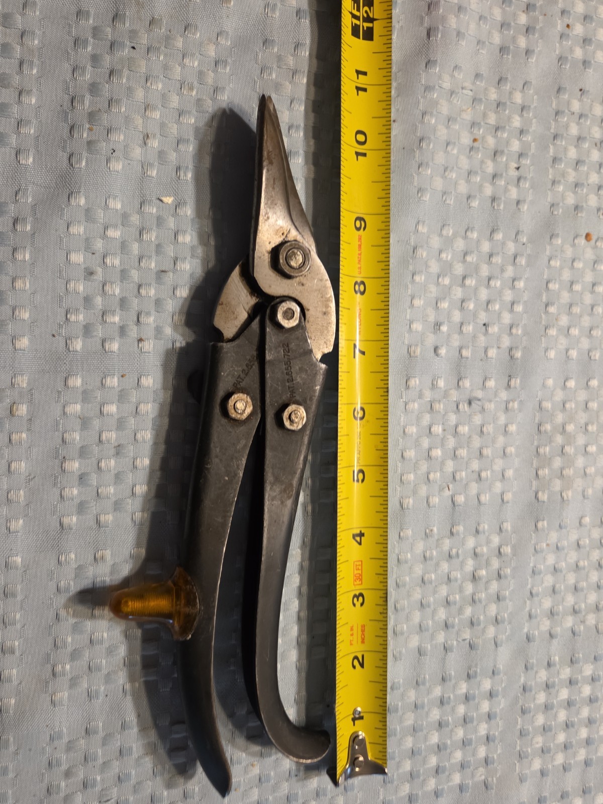 VINTAGE KLENK WILMINGTON DE 10.5″ AVIATOR TIN SNIPS Airplane Logo Patent