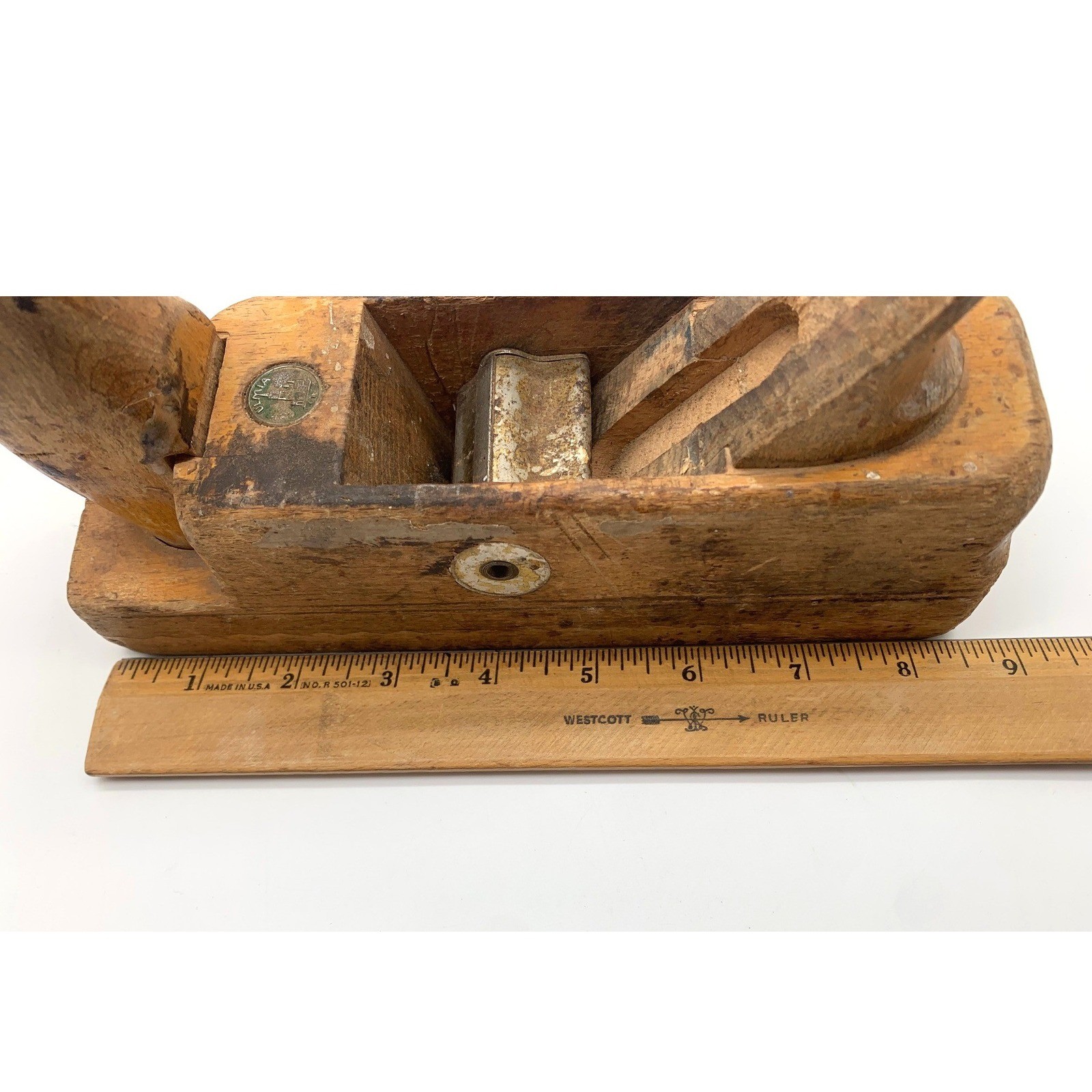 Vintage Ulmia Ott German Wood Horn Plane Putzhobel ~48mm — No Iron