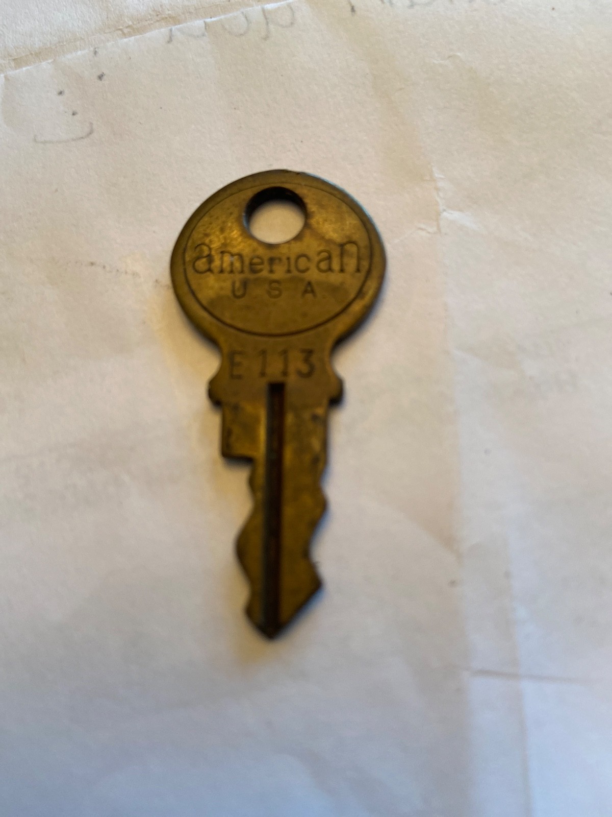 VINTAGE AMERICAN SERIES 10 HARDENED LOCK WITH JUNKUNC BROS #E113 WORKING KEY