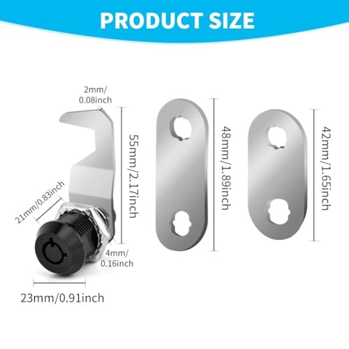 2-Pack Tool Box Lock with Keys, Theft Proof Cabinet Cam Lock for RV, Storage