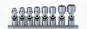 3/89.5mmSQ. 12-sided universal socket rail set, 8 pieces, RS3440A/8