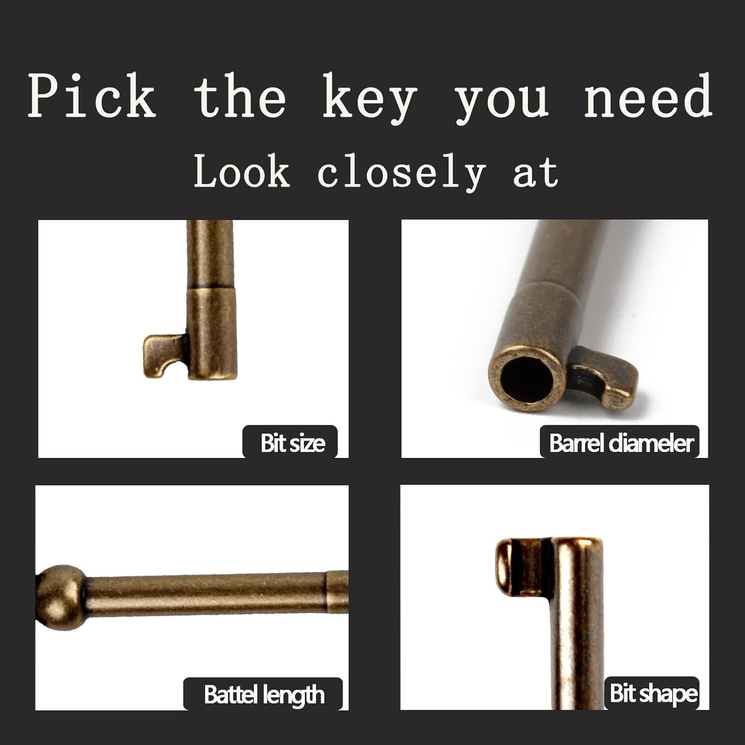 KY-2AB & KY-3AB Antique Brass Skeleton Keys – Stylish & Functional Sturdy Design