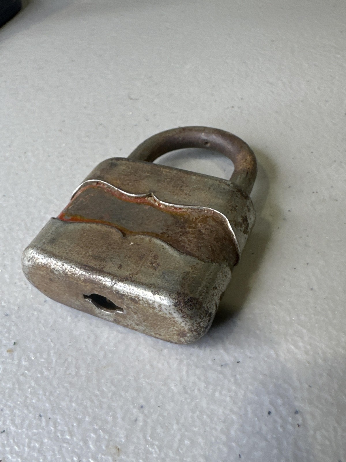 Antique Padlock Iron Key Lock Rustic Steampunk Decor Collectible