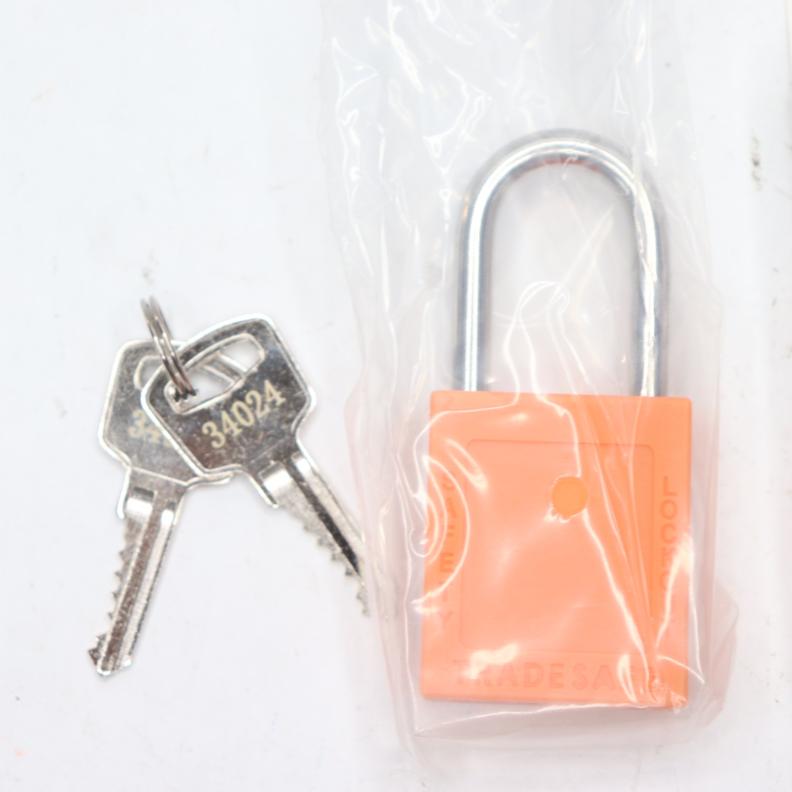 Trade Safe Safety Padlock Thermoplastic Orange